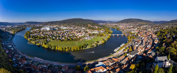 Germany, Bavaria, Miltenberg, river Main, panoramic view - AMF06145