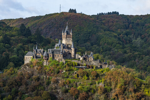 Deutschland, Rheinland-Pfalz, Cochem, Burg Cochem, lizenzfreies Stockfoto