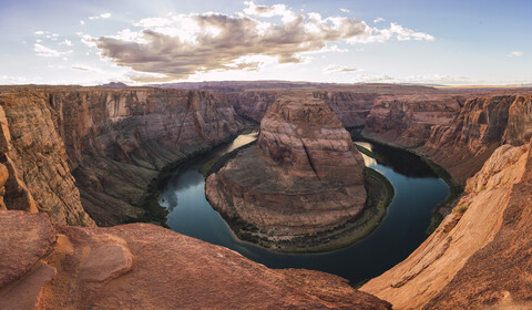 USA, Arizona, Panoramablick auf den Bendhorse-Schuh, lizenzfreies Stockfoto