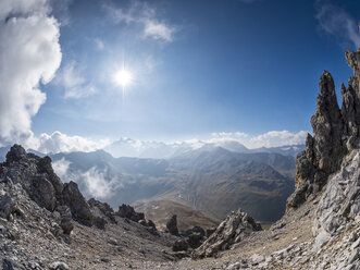 Border region Italy Switzerland, mountain landscape at Piz Umbrail - LAF02148