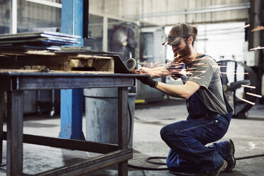 Welder working in steel industry - CAVF54012