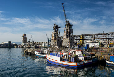 South Africa, Cape Town, fishing boats in the Victoria & Alfred Waterfront - RUNF00180