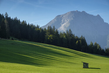 Deutschland, Bayern, Berchtesgadener Land, Berchtesgadener Alpen, Hochschwarzeck bei Ramsau, Watzmann im Hintergrund - LBF02197