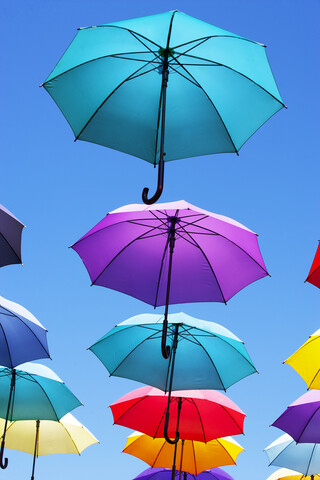 Bunte Regenschirme, lizenzfreies Stockfoto