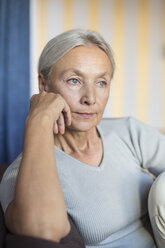 Portrait of pensive senior woman at home - VGF00117