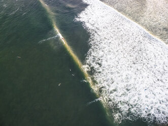 High angle scenic view of surf in sea - CAVF54219