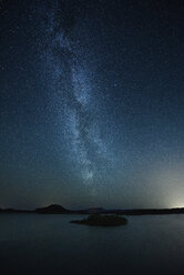 Majestic view of river against star field - CAVF54523