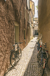 Picturesque old town lane with bicycles, Zurich, Switzerland - AURF07744