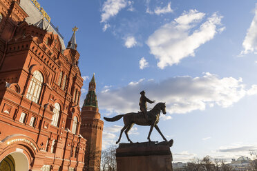 Russland, Moskau, Reiterstandbild von Marschall Zukhov - WPEF01130