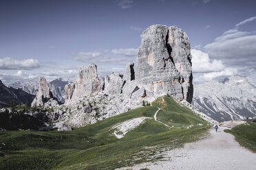 Idyllic view of mountains against cloudy sky - CAVF55472