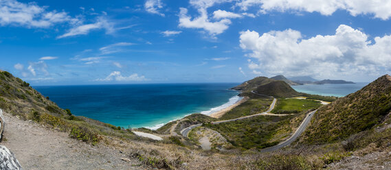 Caribbean, Lesser Antilles, Saint Kitts and Nevis, Basseterre, View to salt pond - AMF06223