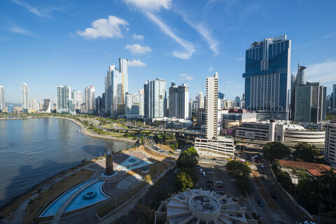 Panama, Panama-Stadt, Skyline, Finanzviertel, lizenzfreies Stockfoto