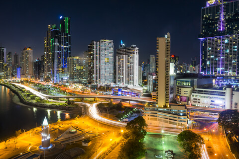 Panama, Panama-Stadt, Skyline, lizenzfreies Stockfoto