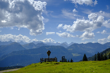 Austria, Tyrol, Juifen, Rotwand mountain pasture, summit cross - LBF02236