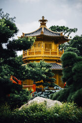 China, Hongkong, Diamond Hill, Nan Lian Garten, Goldener Pavillon der absoluten Perfektion - GEMF02528