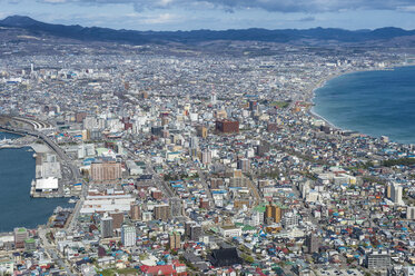 Japan, Hokkaido, Blick über Hakodate - RUNF00218