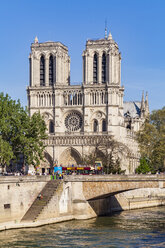 Frankreich, Paris, Ile de la cite, Blick auf die Kathedrale Notre Dame - WD04897