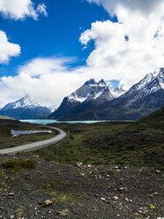 Chile, Patagonia, Torres del Paine National Park, Cerro Paine Grande and Torres del Paine, Lago Nordenskjold - AMF06286