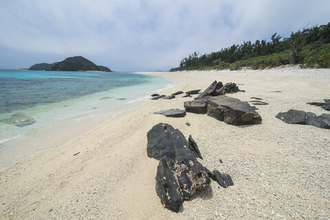 Japan, Okinawa-Inseln, Kerama-Inseln, Zamami-Insel, Ostchinesisches Meer, Furuzamami-Strand, lizenzfreies Stockfoto