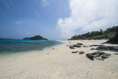 Japan, Okinawa-Inseln, Kerama-Inseln, Zamami-Insel, Ostchinesisches Meer, Furuzamami-Strand, lizenzfreies Stockfoto