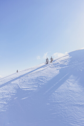 Österreich, Saalbach-Hinterglemm, Skigebiet, lizenzfreies Stockfoto