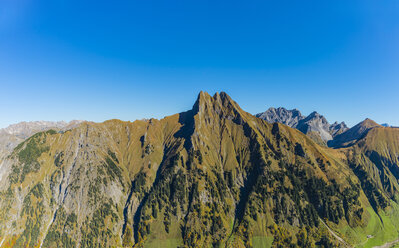 Deutschland, Bayern, Allgäuer Alpen, Panoramablick vom Kegelkopf nach Höfats - WGF01275