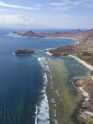 Indonesia, West Sumbawa, Kertasari, Aerial view of beach - KNTF02360