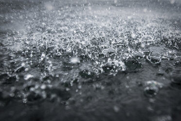 Close-up of water in sea during rainy season - CAVF57015