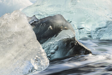 Close-up of ice formations on shore - CAVF57178