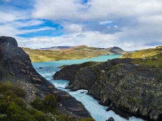 Südamerika, Chile, Patagonien, Blick auf den Rio Paine, Torres del Paine National Park - AMF06298