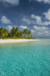 Cook Islands, Rarotonga, Aitutaki lagoon, white sand beach and palm beach - RUNF00284