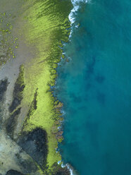 Indonesia, West Sumbawa, Maluk beach, Aerial view of Super Suck surf point - KNTF02420