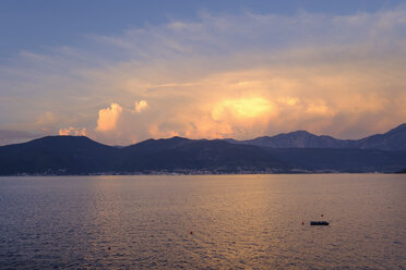 Montenegro, Bay of Kotor, Peninsula Lustica, View from Krasici to Tivat at sunset - SIEF08148
