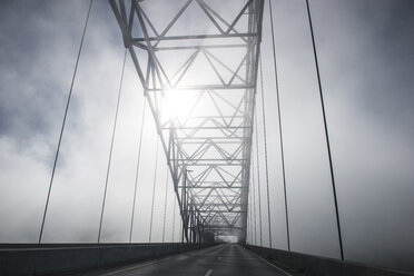 Bridge against sky during sunny day - CAVF57509