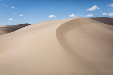 Tranquil view of desert at Great Sand Dunes National Park against sky - CAVF57573