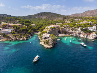 Spanien, Balearische Inseln, Mallorca, Region Calvia, Costa de la Calma, Peguera, Cala Fornells, Küste und Naturhafen - AMF06348