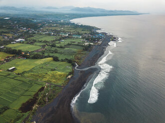 Indonesia, Bali, Aerial view of Keramas beach - KNTF02473