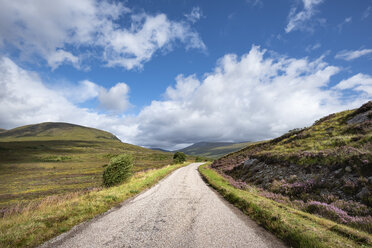 Vereinigtes Königreich, Schottland, Sutherland, Lairg, Nordwestliche Highlands, Einspurige Straße - ELF01973