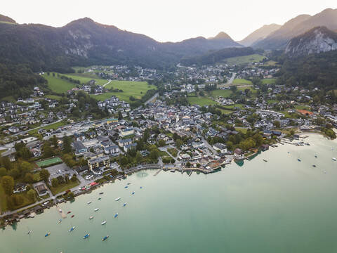 Österreich, Bundesland Salzburg, Sankt Gilgen am Wolfgangsee, lizenzfreies Stockfoto