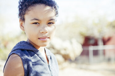 Portrait of confident girl outdoors - CAVF58858