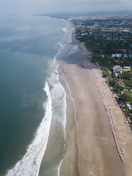 Indonesia, Bali, Semenyak, Aerial view of Double-six beach - KNTF02495