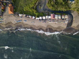Indonesia, Bali, Canggu, Aerial view of Batu bolong beach - KNTF02524