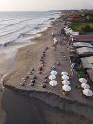 Indonesia, Bali, Canggu, Aerial view of Batu bolong beach - KNTF02527