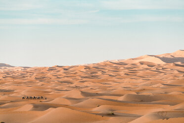 Scenic view of Merzouga desert against sky - CAVF60507