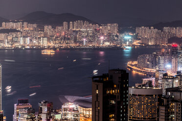 Hong Kong, Causeway Bay, cityscape at night - DAWF00781