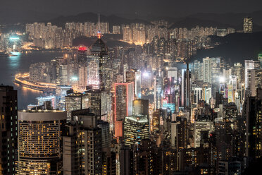Hong Kong, Causeway Bay, cityscape at night - DAWF00782