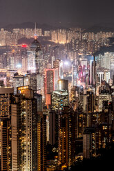 Hong Kong, Causeway Bay, cityscape at night - DAWF00784