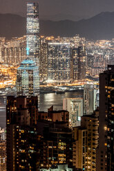 Hong Kong, Causeway Bay, cityscape at night - DAWF00786