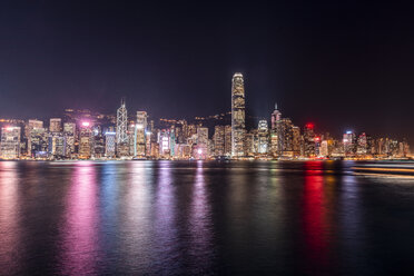 Hong Kong, Tsim Sha Tsui, cityscape at night - DAWF00820