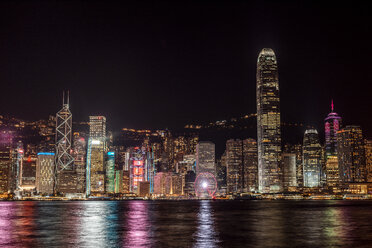 Hong Kong, Tsim Sha Tsui, cityscape at night - DAWF00822